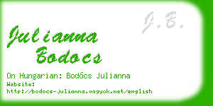 julianna bodocs business card